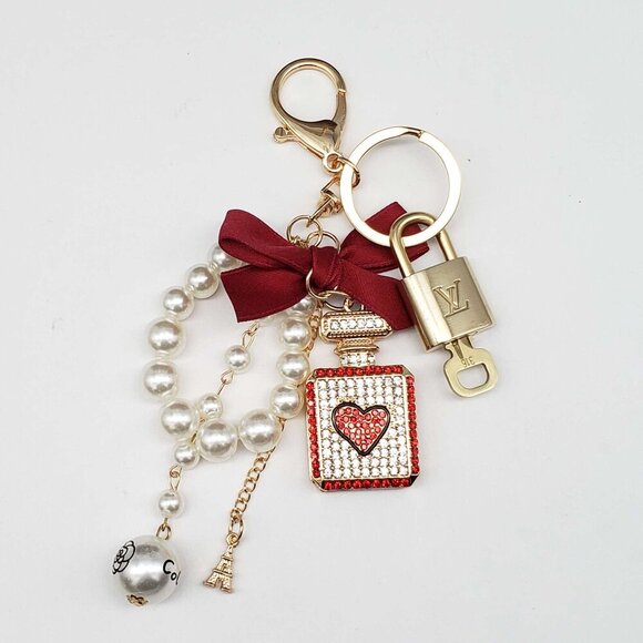 Authentic Louis Vuitton Lock & Key with unbranded Bagcharm, Keycharm, Keychain - Picture 1 of 7
